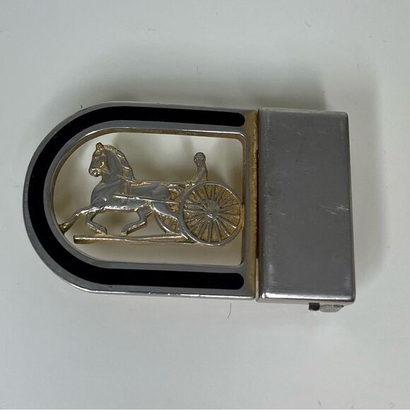 Authentic Old Celine Gold Belt Buckle C And Carriage Motif - Picture 1 of 5